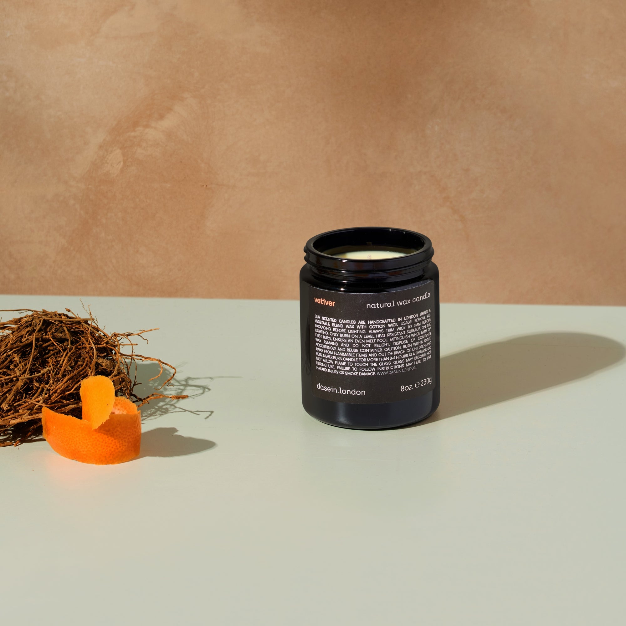 vetiver natural wax candle (230g)