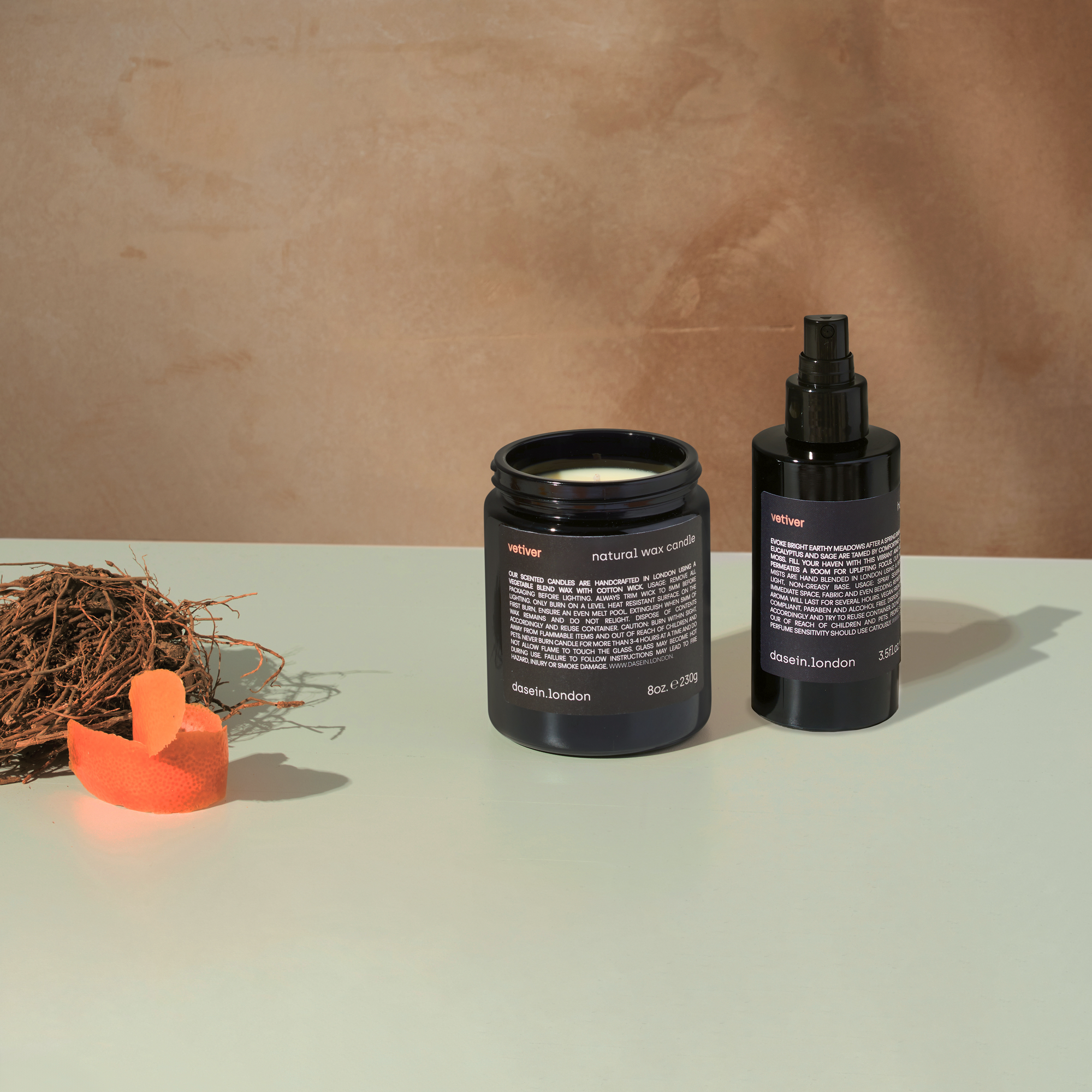 vetiver natural wax candle (230g)