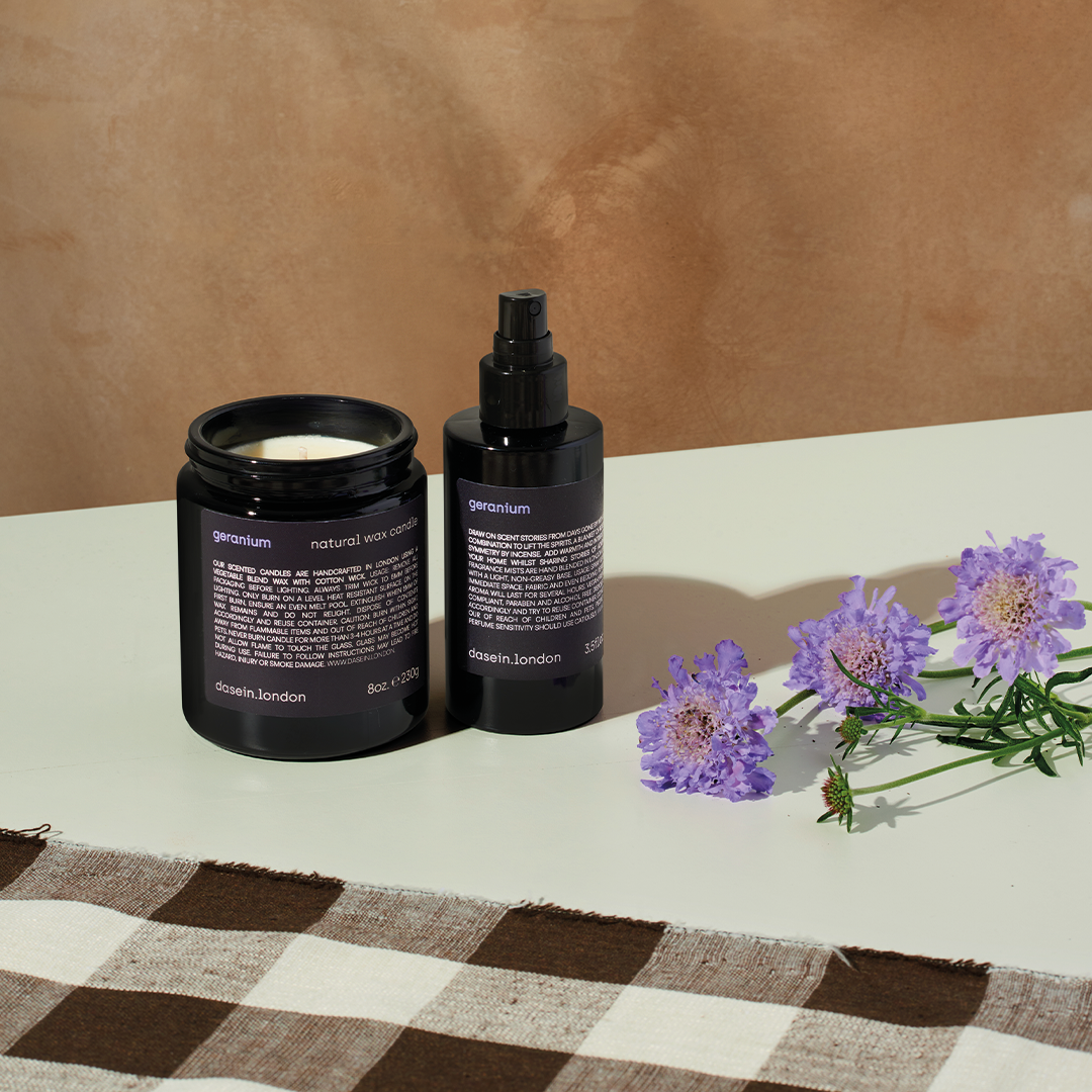 geranium natural wax candle (230g)